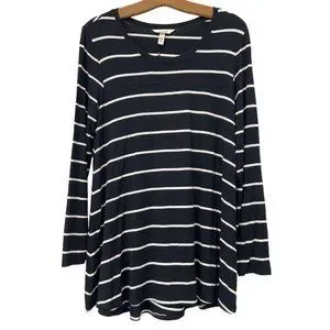 トップス soma Soma Womens T Shirt XS Cotton Blend White Boat Neck Long Sleeve